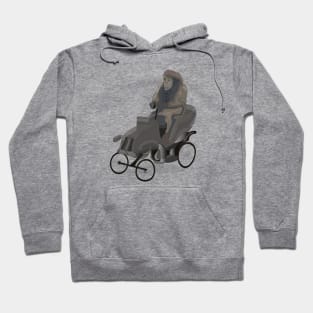 Chimpanzee on motarcar Hoodie